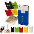 Silicone Cellphone Credit Card Iwallet Holder with Sticker